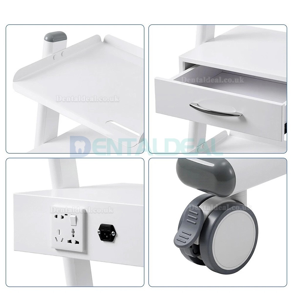 Dentech T3-4 Mobile Dental Trolley Cart with Storage Cabinet Three-Tier